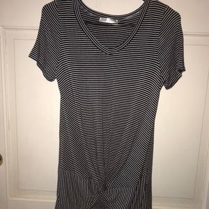 Navy & White striped shirt by Haptics